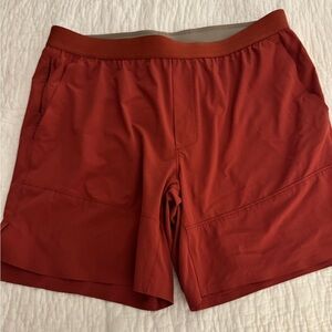 Men’s Ten Thousand Set Short (Lined) Rust Orange color. Size XL